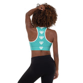 Diamond Aqua Padded Sports Bra